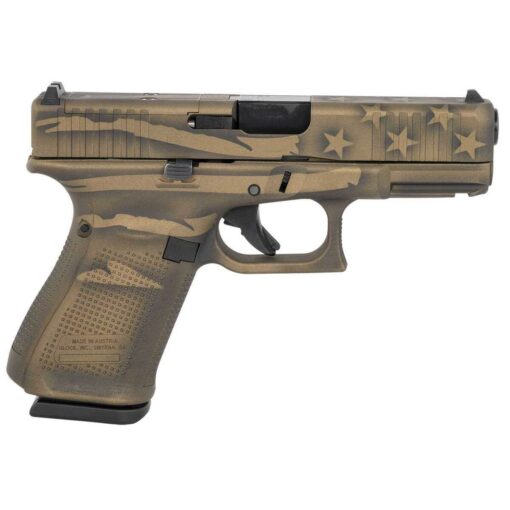 glock 19 gen5 mos 9mm luger 402in burnt bronze battleworn flag pistol 151 rounds 1792385 1