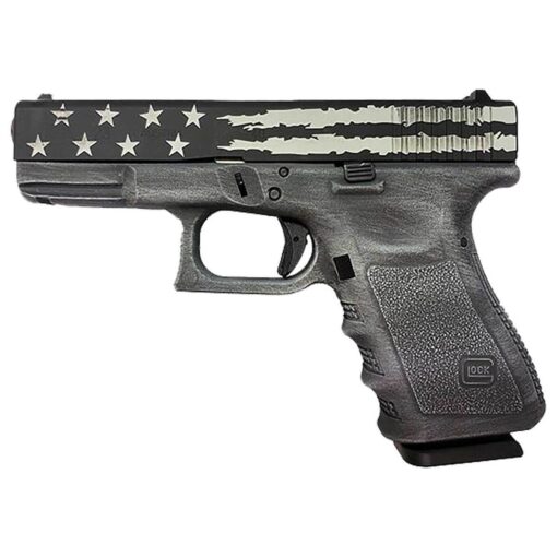 glock 23 gen3 40 sw 402in distressed black gray flag cerakote pistol 131 rounds 1823924 1