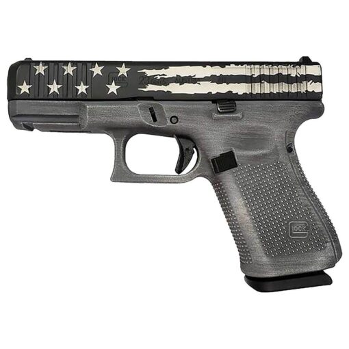 glock 23 gen5 40 sw 402in distressed black gray flag cerakote pistol 131 rounds 1823921 1