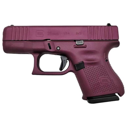 glock 26 gen5 9mm luger 343in black cherry cerakote pistol 101 rounds 1823937 1