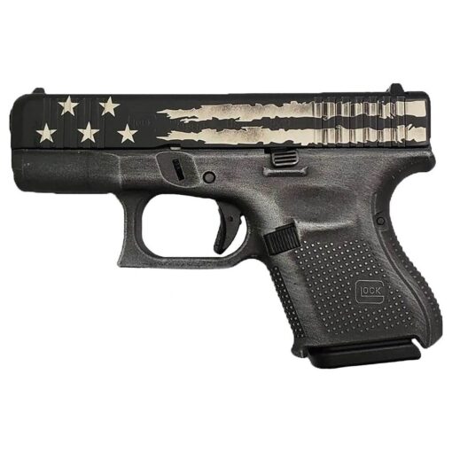 glock 26 gen5 9mm luger 343in distressed black gray flag cerakote pistol 101 rounds 1823938 1