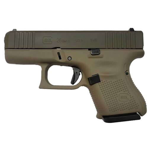 glock 26 gen5 9mm luger 343in patriot brownflat dark earth cerakote pistol 101 rounds 1823941 1