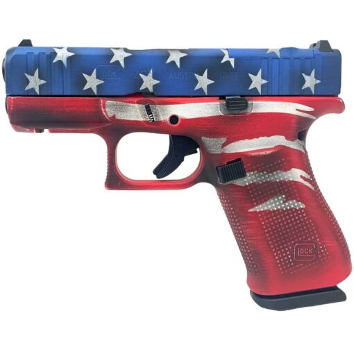 glock 43x mos 9mm 34in red white blue battleworn flag pistol 101 rounds 1792399 1