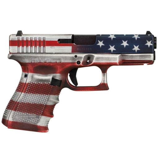 glock g19 gen4 9mm luger 402in american flag cerakote pistol 151 rounds 1625138 1