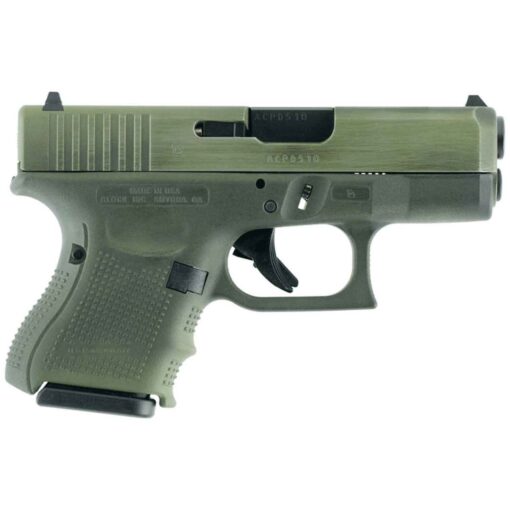 glock g26 gen4 9mm luger 343in od green battleworn cerakote pistol 101 rounds 1506430 1
