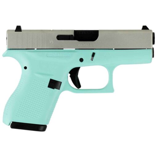 glock g42 subcompact robin egg blue 380 auto acp 325in silver aluminum cerakote pistol 61 rounds 1625133 1