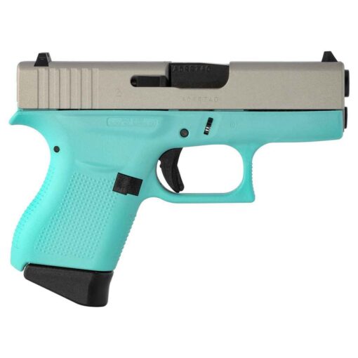 glock g43 subcompact robin egg blue 9mm luger 339in shimmering aluminum pistol 61 rounds 1625137 1