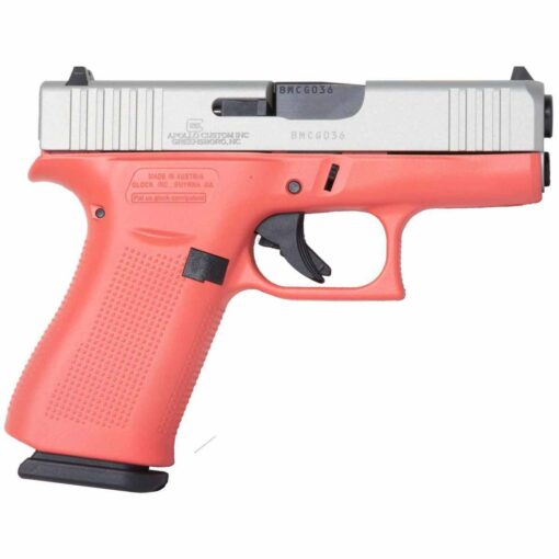 glock g43x coral 9mm luger 34in shimmering aluminum pistol 101 rounds 1618535 1
